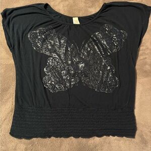 First Look Black Sleeveless Top Ladies Lg